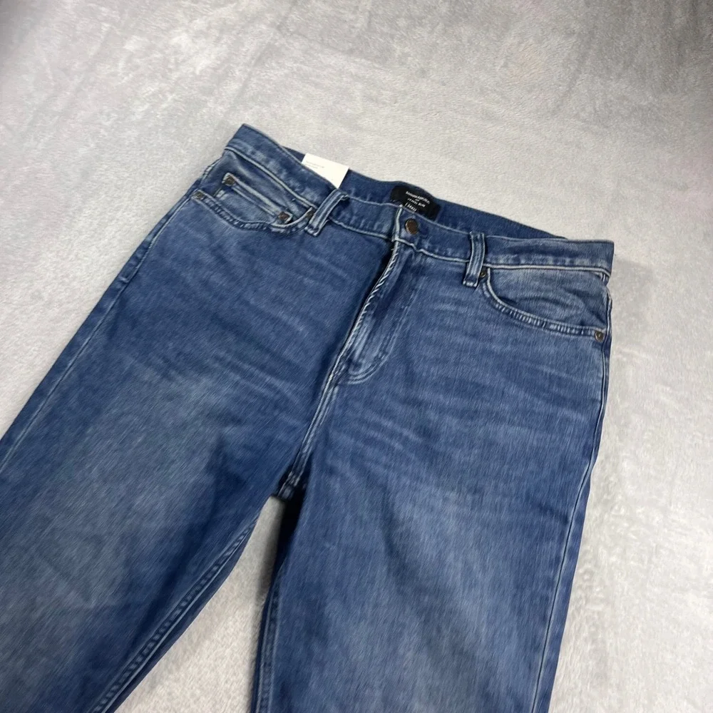 Banana Republic Travel Slim Jeans Mens 34x32 Medium Wash Blue Denim Pants New